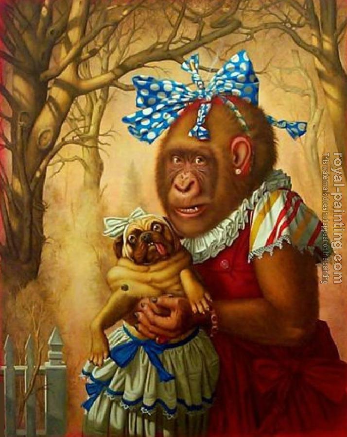 Hand Painted : Dressing monkey